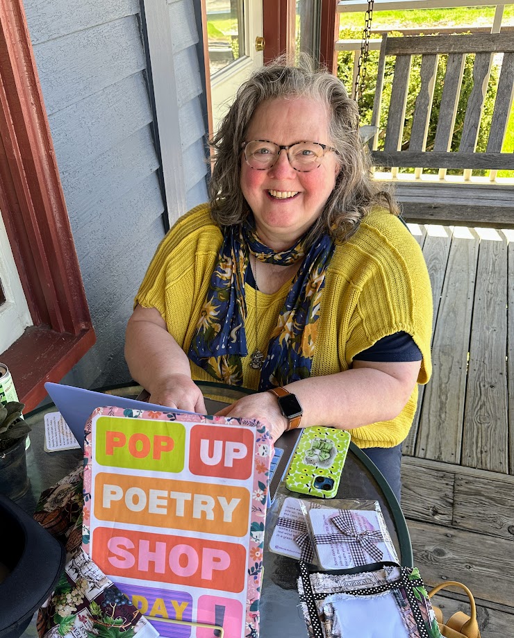 Marnie Bullock Dresser holds a Poetry Pop Up at the general store- and writes a poem about us!